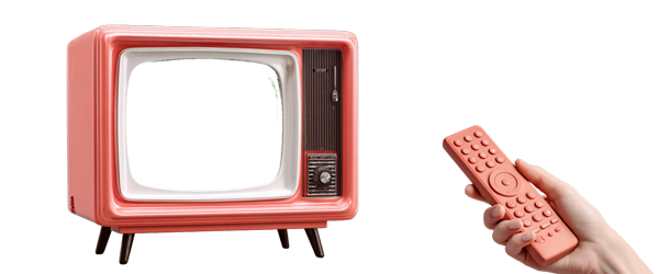 Retro TV with remote control